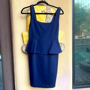 Alice and Olivia navy peplum dress size 4